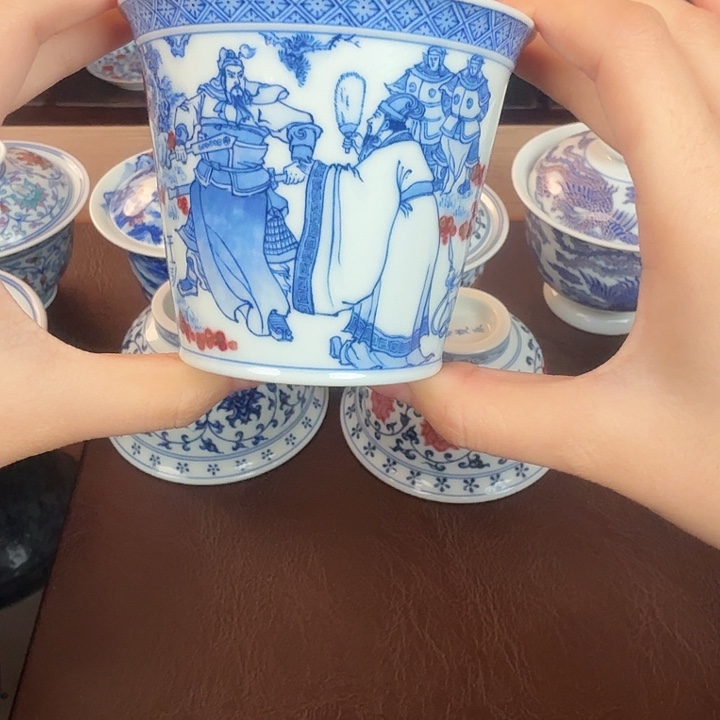 景德镇陶瓷手绘作品微瑕