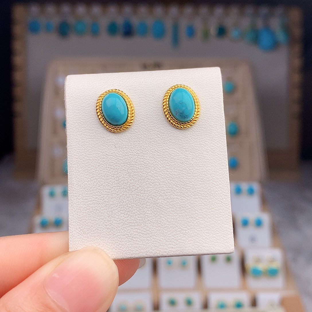 绿松石戒指银S925镶嵌