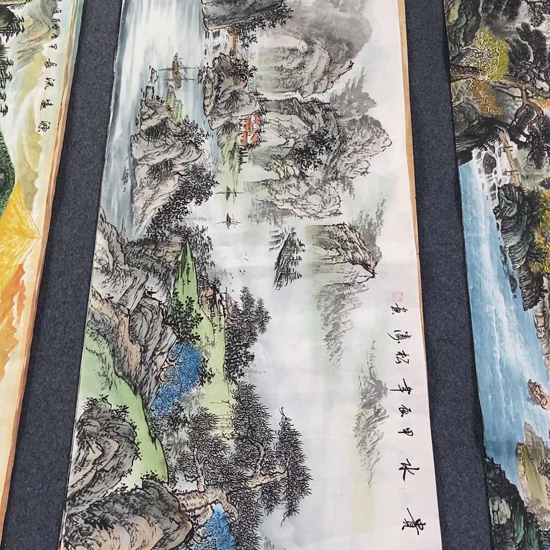 国画小六尺山水一副