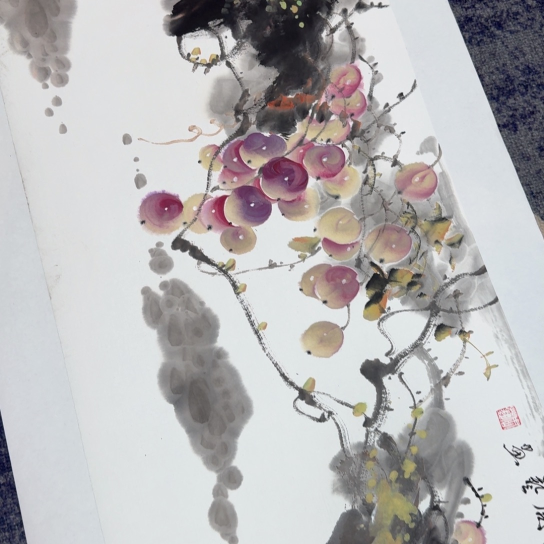 国画纯手绘山水花鸟作品