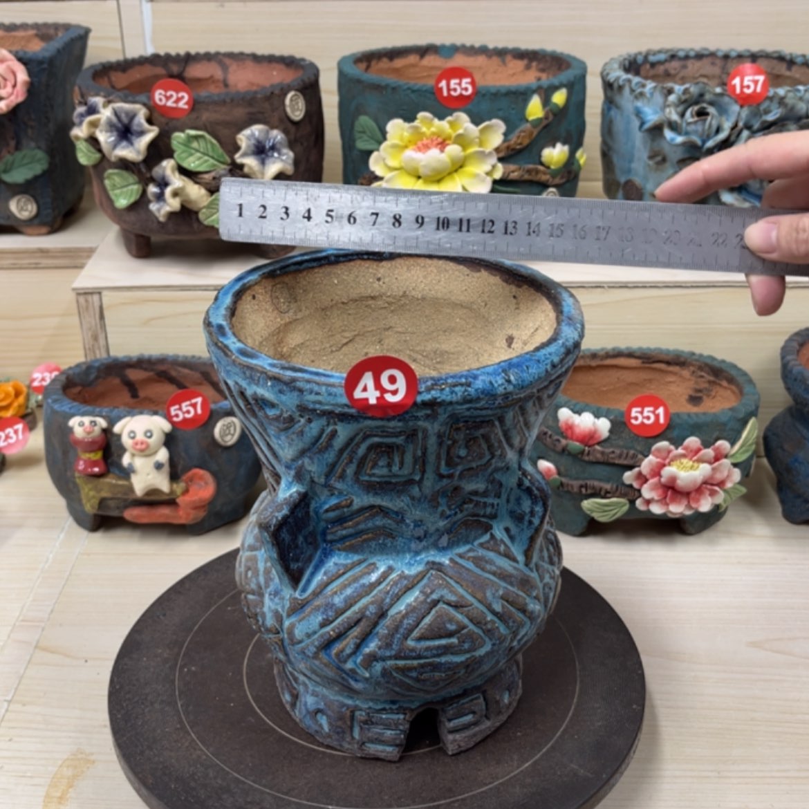 【闪购商品】紫砂花盆49号微瑕内口14外高19.5