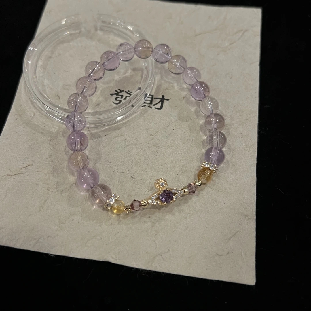 D27 7mm紫黄晶设计款手串 颜色微差
