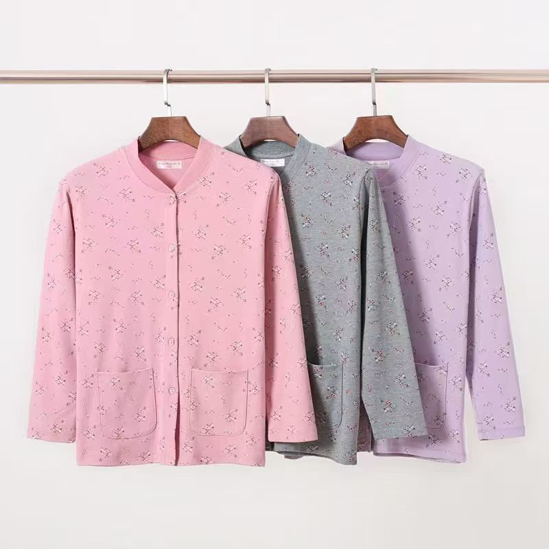 舒绒面女士家居服中老年舒适款睡衣