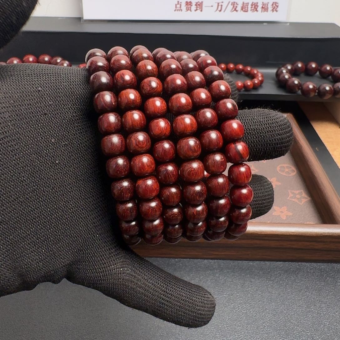 手串/手链小叶紫檀8/8.5cm老型无胶无蜡