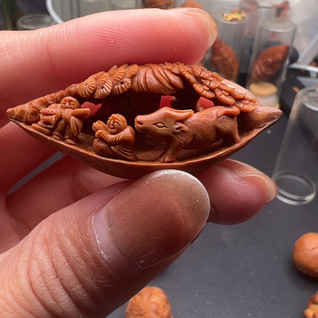 吊坠橄榄核核舟记