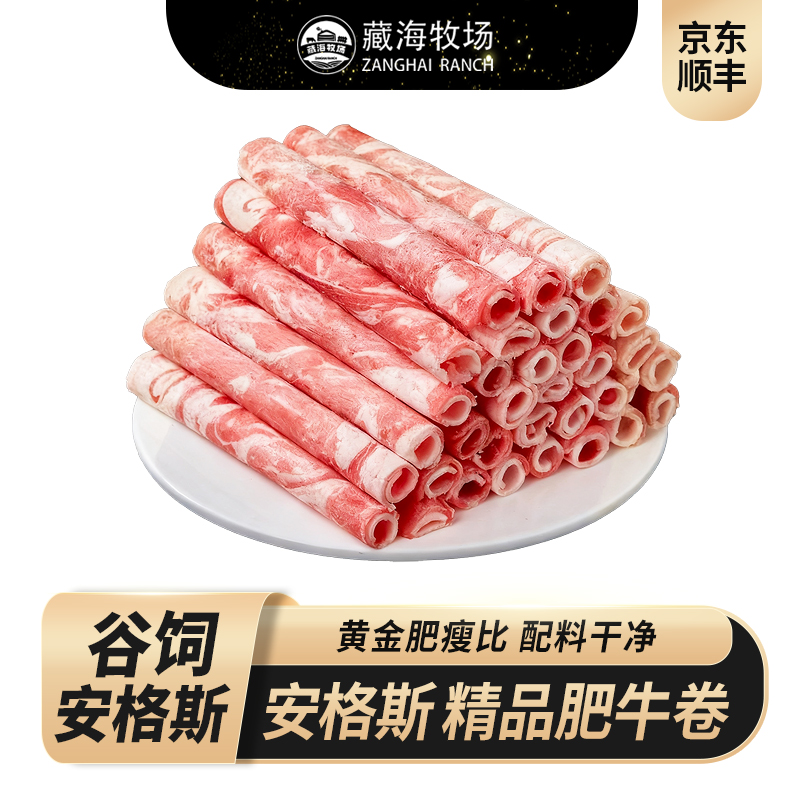 【火锅食材】藏海牧场精品肥牛卷烤肉生鲜涮火锅牛肉卷10包共4斤