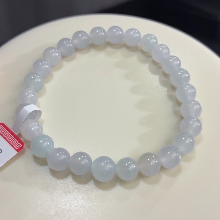 翡翠未镶嵌手链冰胶浅多宝卡7.2