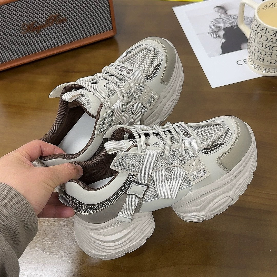205-6显脚小时尚炸街厚底休闲鞋女2025春季新款百搭轻便老爹鞋潮