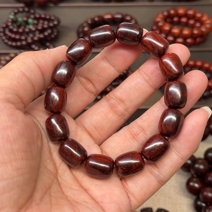 木质类印度小叶紫檀1512枣珠无油无蜡无胶