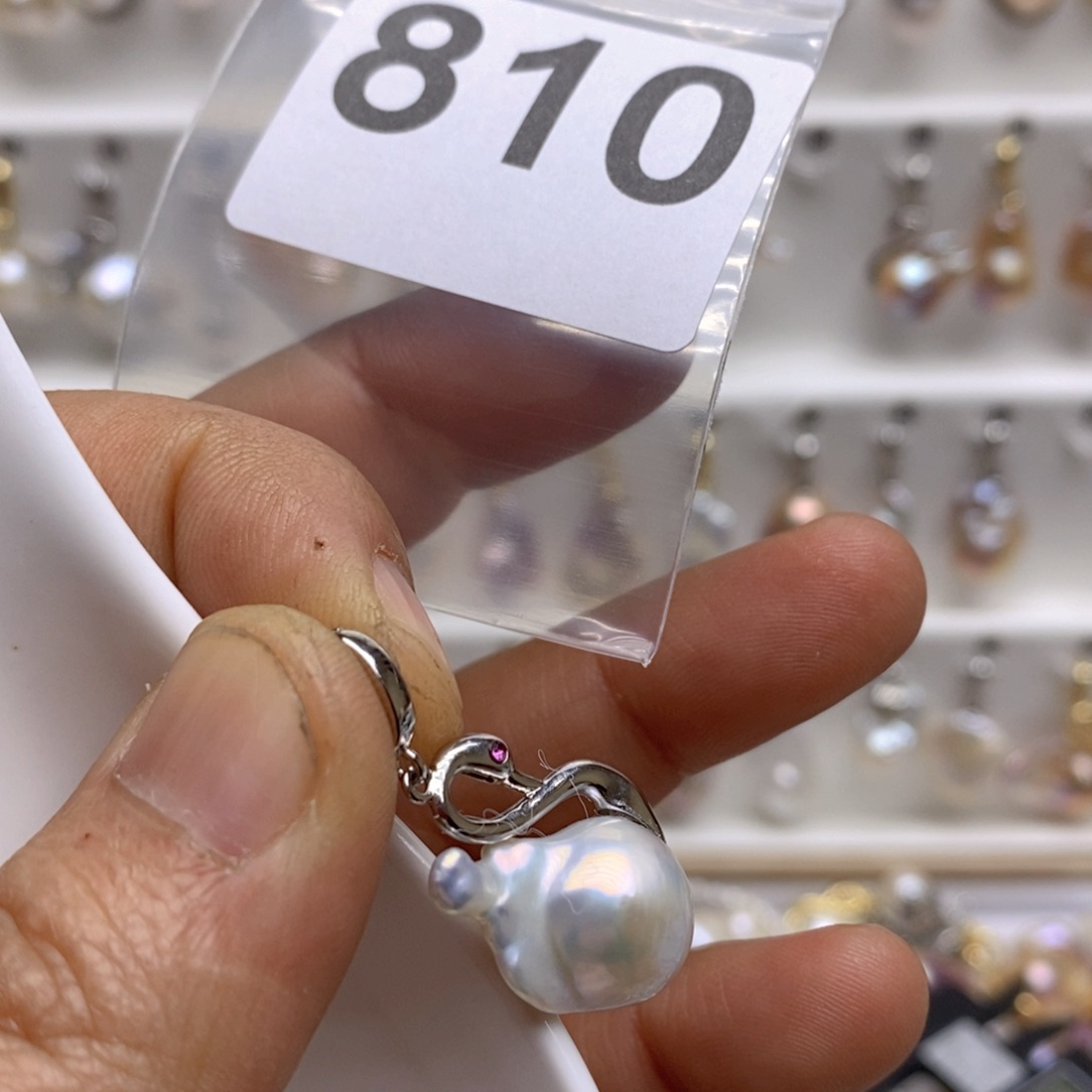 淡水珍珠颈饰银S925镶嵌810