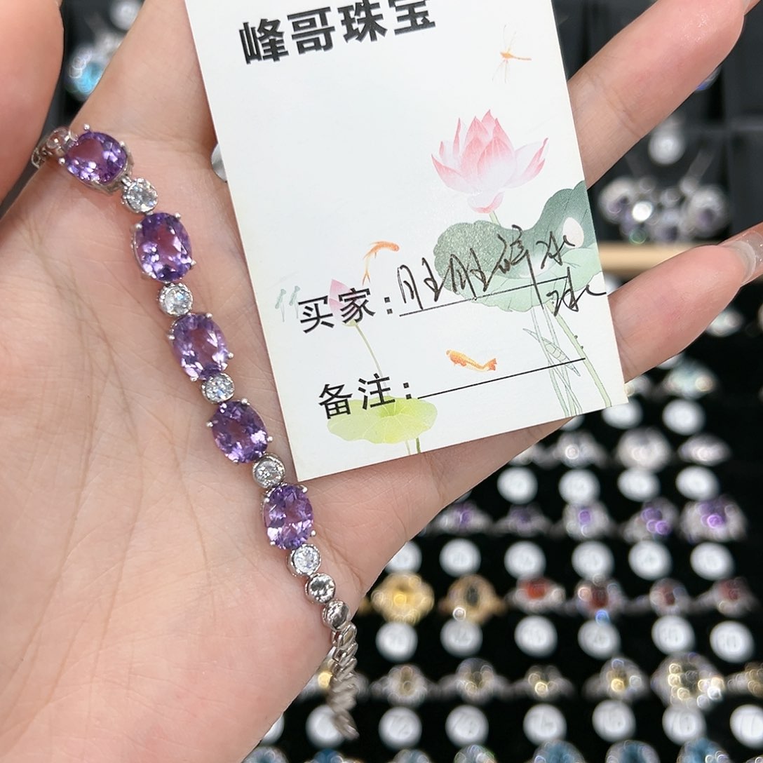 芙蓉石戒指银S925镶嵌戒指