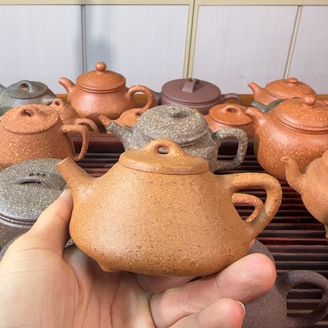 六***九茶壶紫砂黄降子冶石瓢150cc