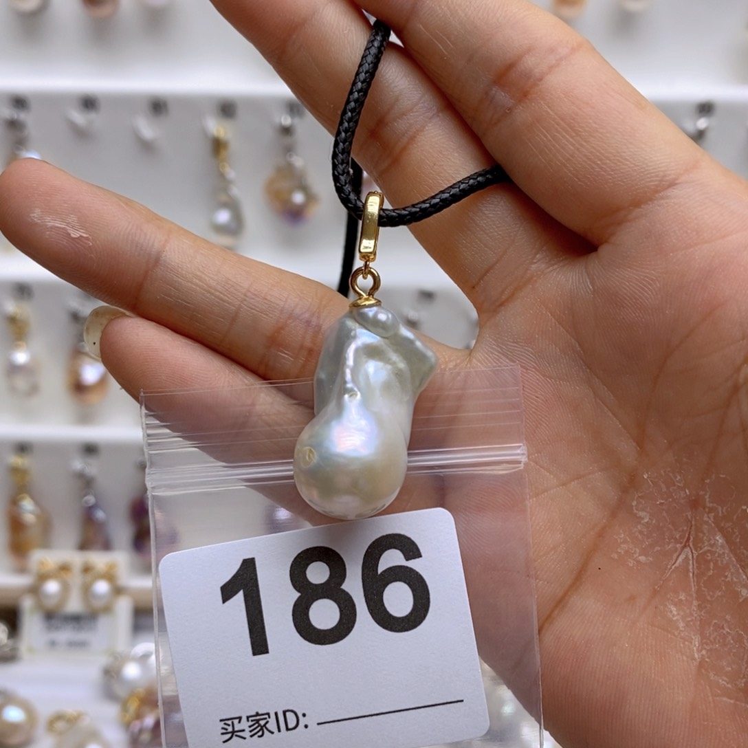 淡水珍珠颈饰银S925镶嵌186