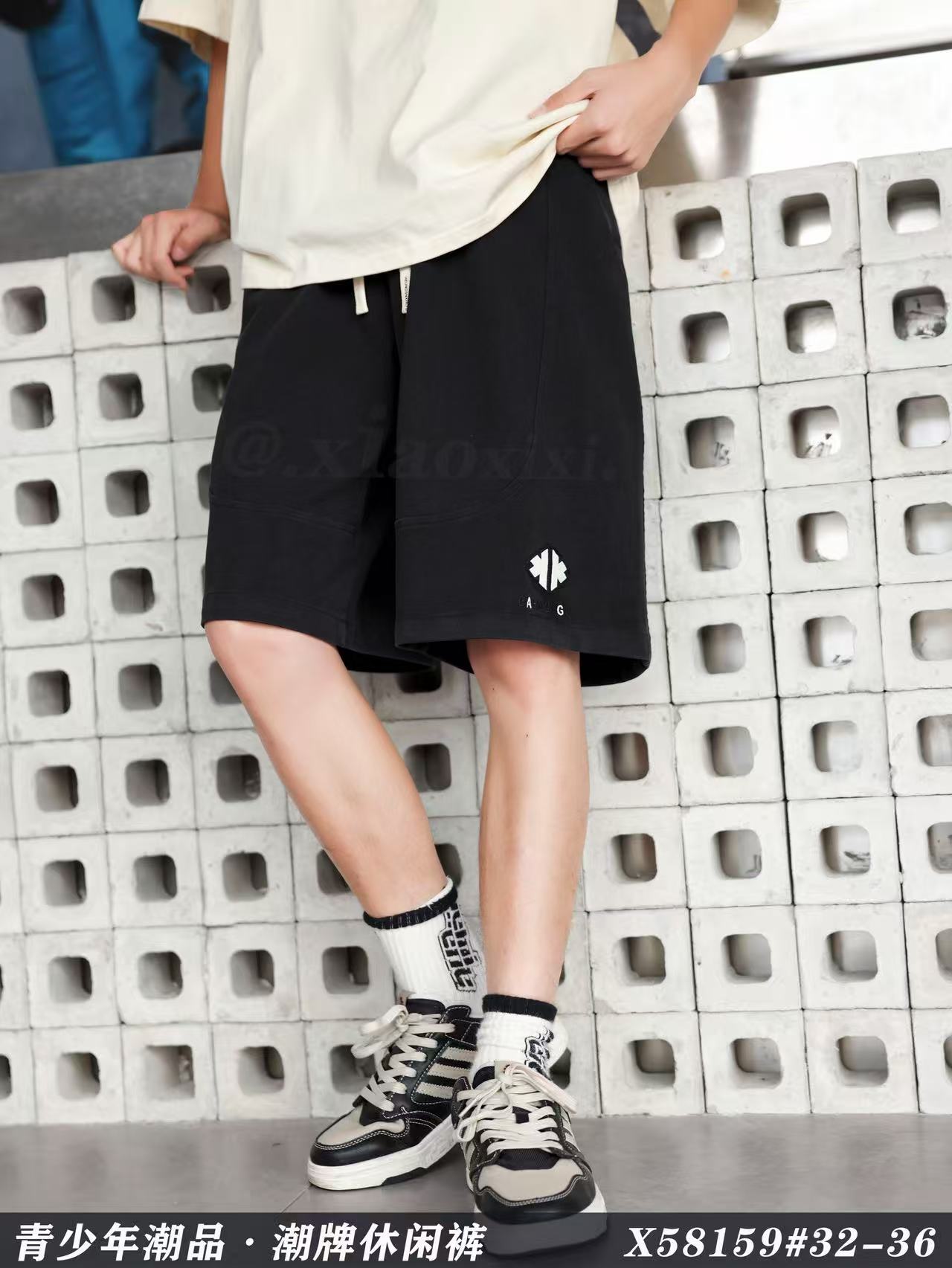 【58159】青少年针织大短裤