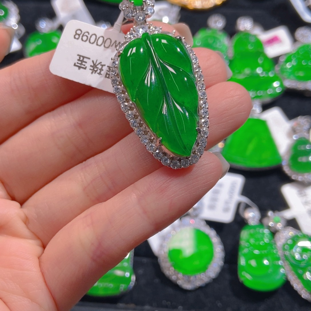 翡翠吊坠(不含链)银S925镶嵌