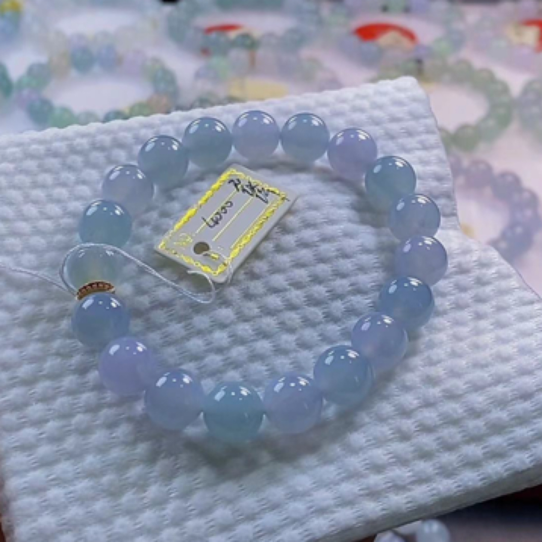 翡翠毛货手串未镶嵌 莫兰迪系列