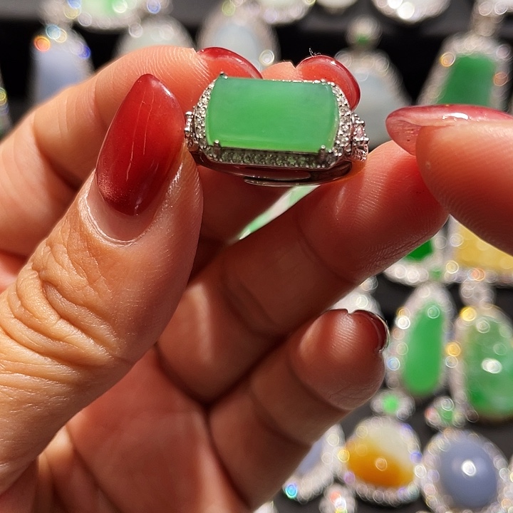 翡翠银S925镶嵌颈饰