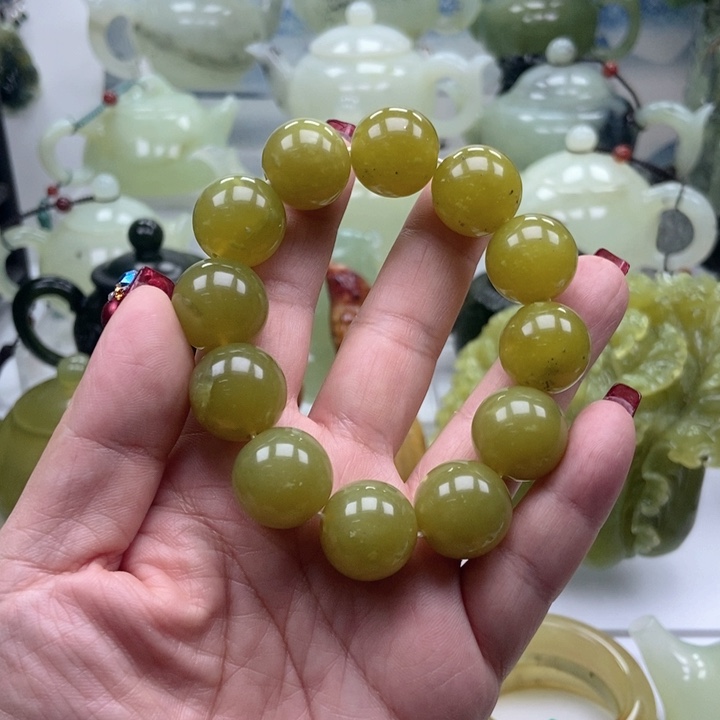 蛇纹石玉手链未镶嵌