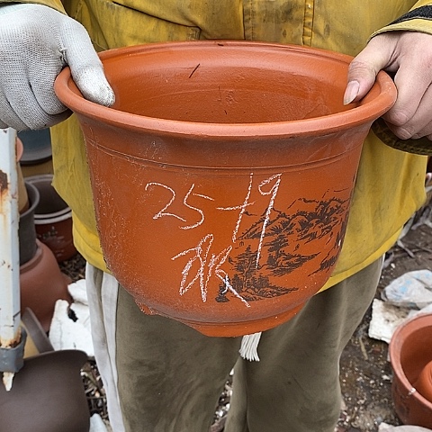 紫砂中国李新紫砂花盆，