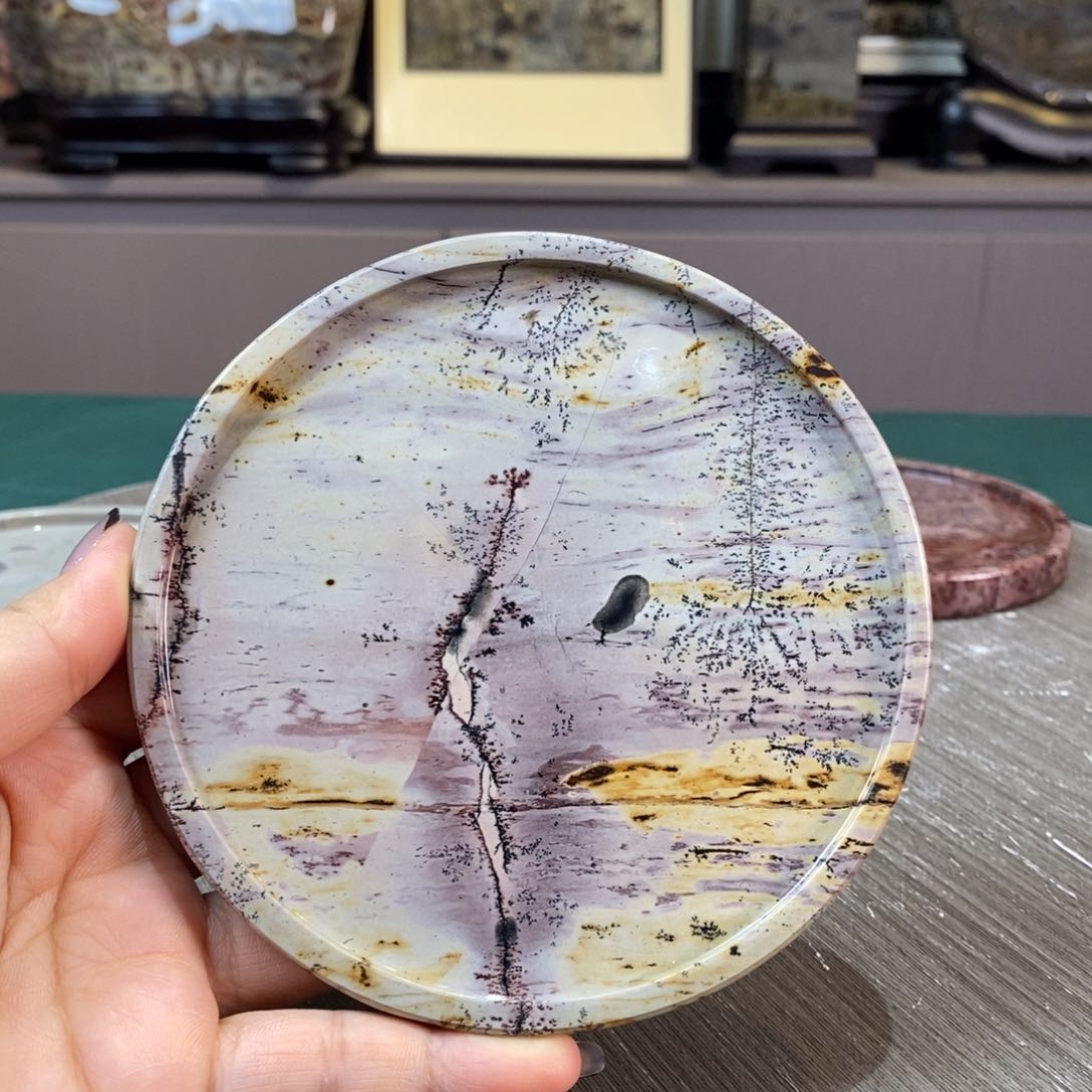 石材广西国画石草花石