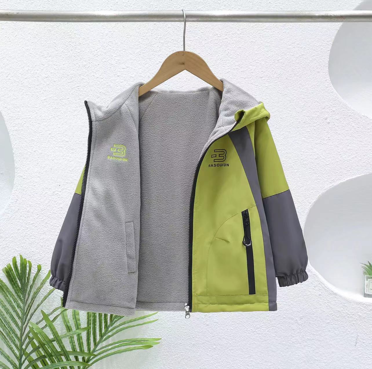 【两面穿加绒款】潮童加厚双面穿外套时髦冲锋衣秋冬上衣