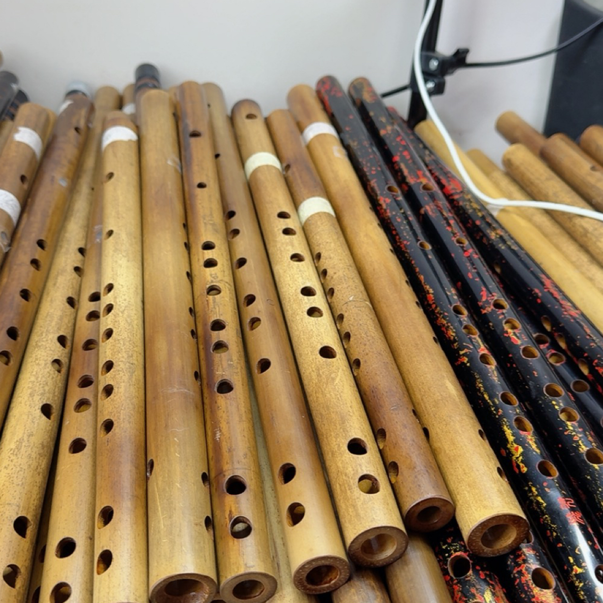 初学入门笛子 素笛带皮原生态环保笛子