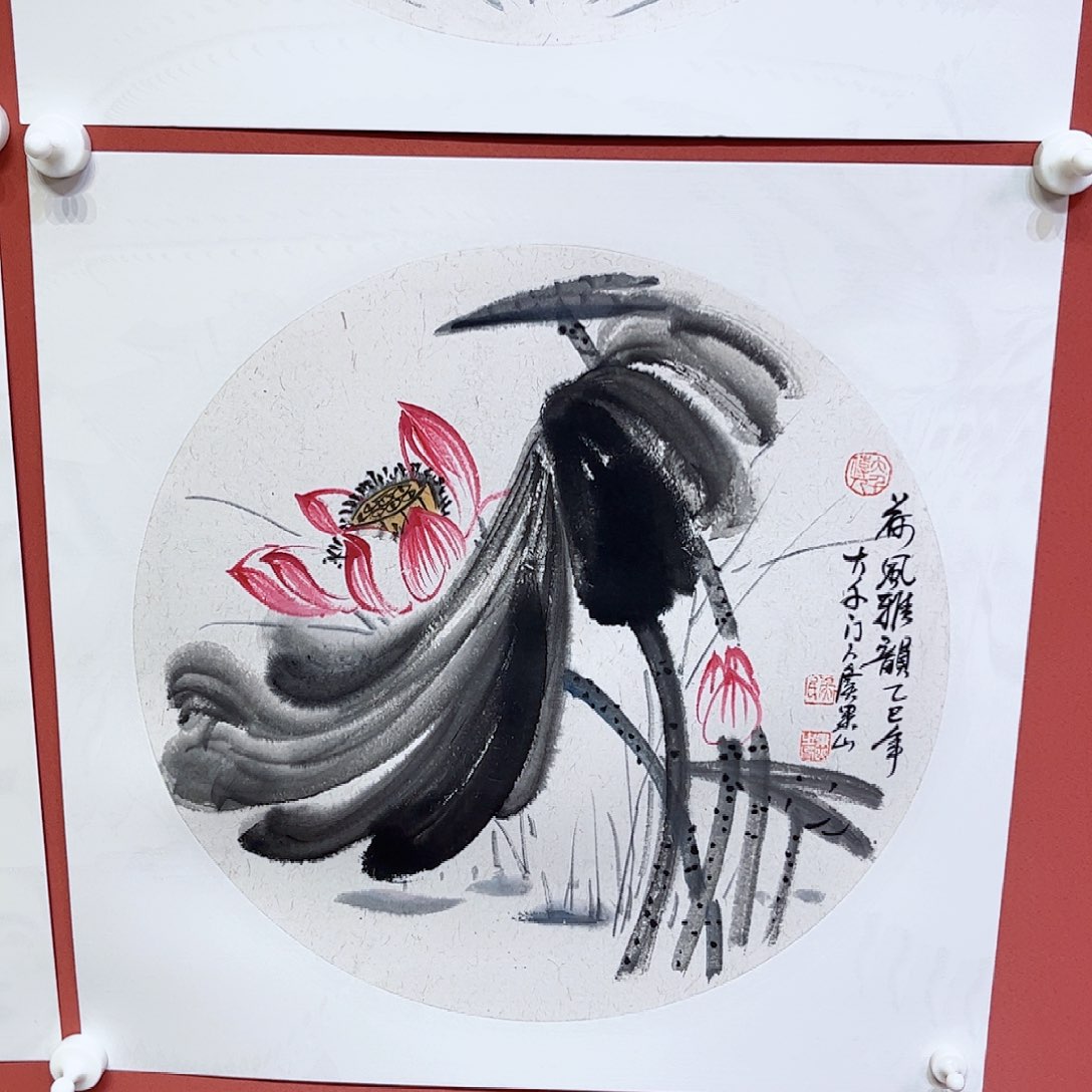 国画侯果山老师亲笔手绘作品朵 