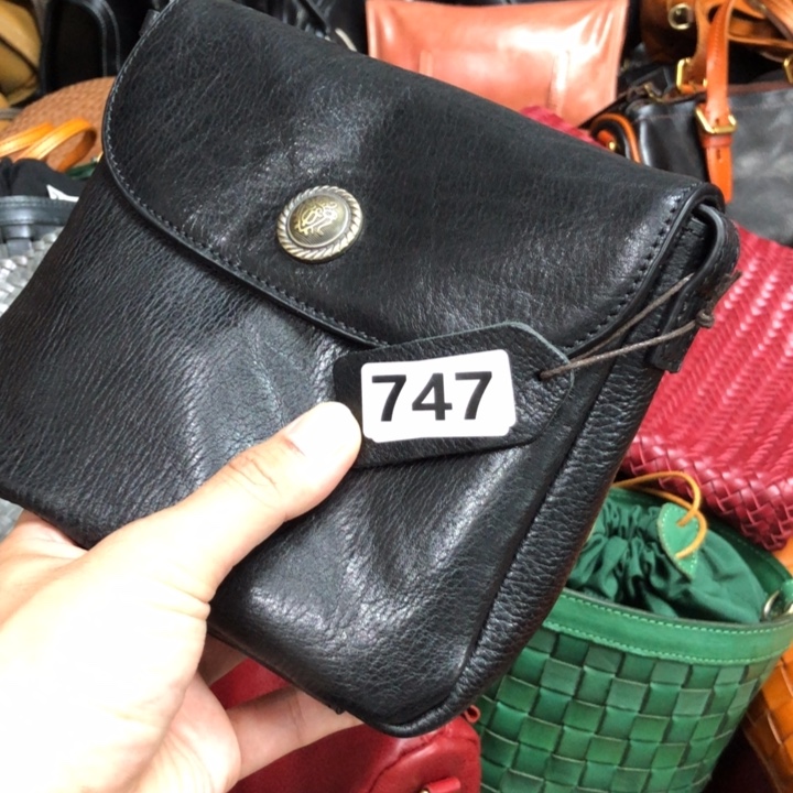 牛皮（革）747黑色信封包