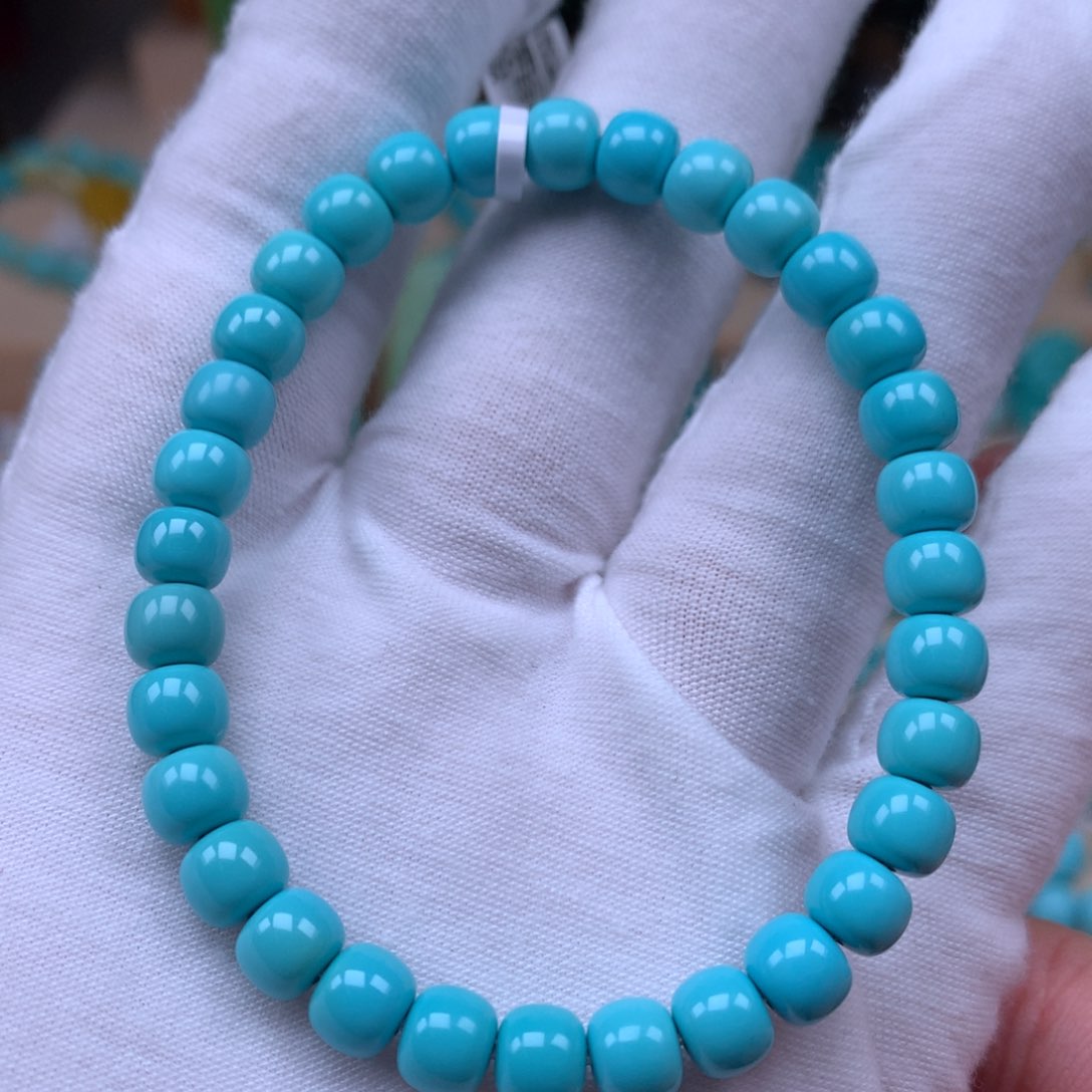 绿松石精品手串未镶嵌