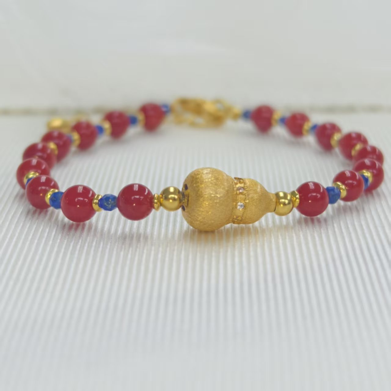 【SHSL20】天然红珊瑚葫芦手链 多样性发一