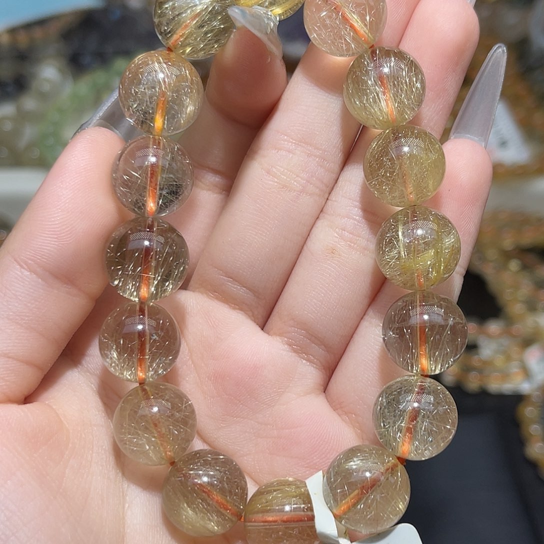 水晶手链未镶嵌轨*金发晶13+