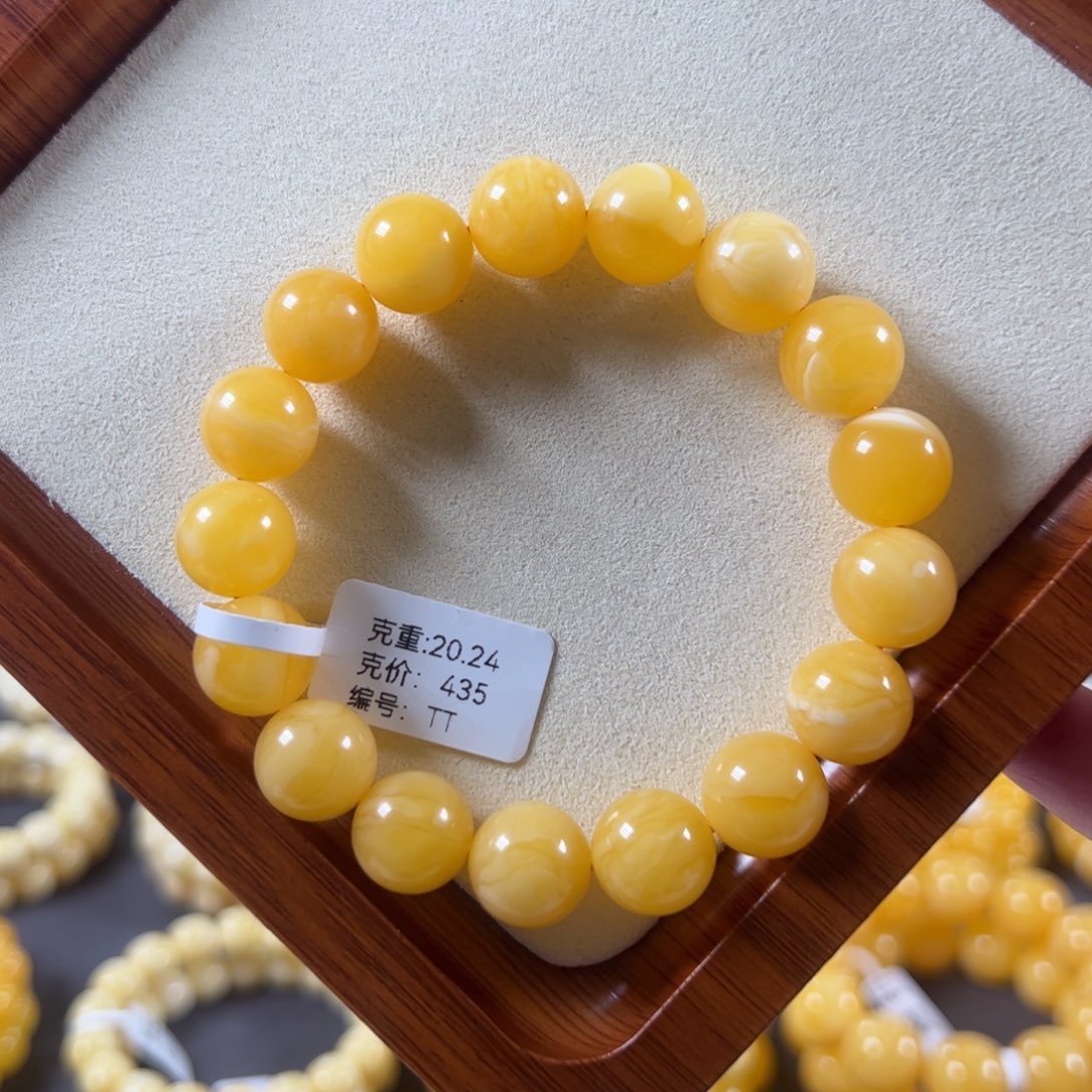 裸石蜜蜡未镶嵌12+满蜡杨枝甘露圆珠tt