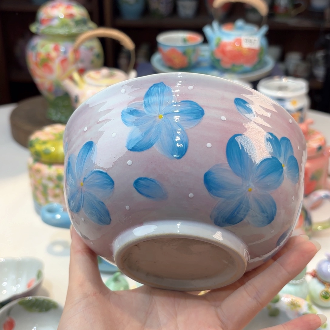 景德镇手绘高温釉下彩陶瓷茶具