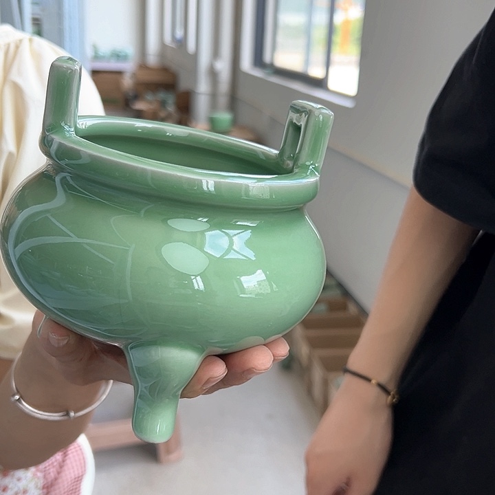 龙泉云间青瓷小米茶器