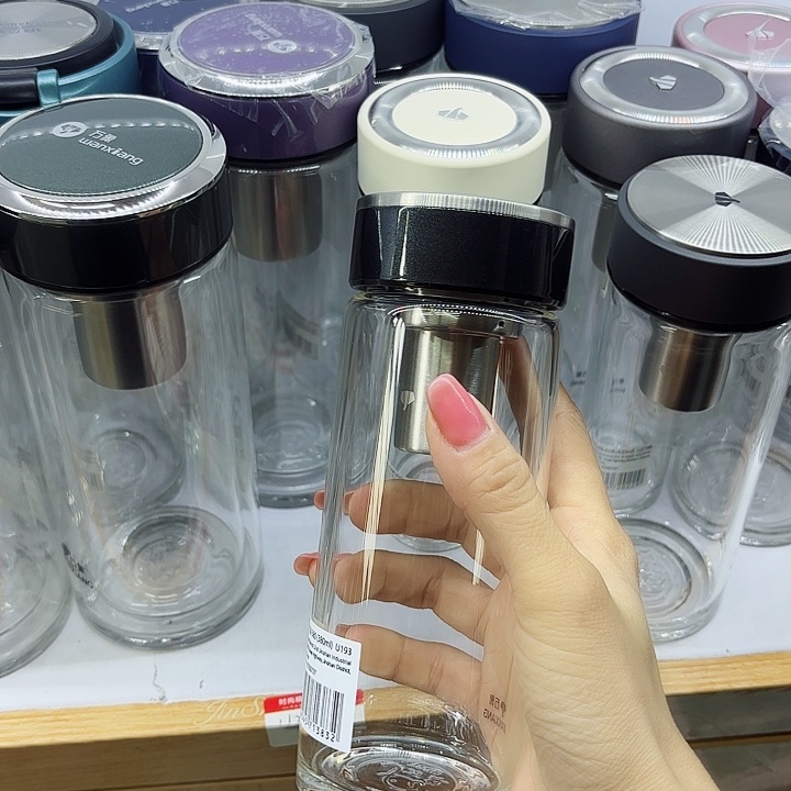 万象品牌单层玻璃杯黑U193