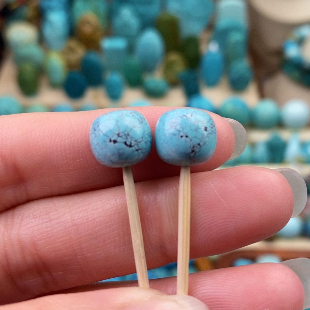 绿松石珠宝奇石未镶嵌10mm