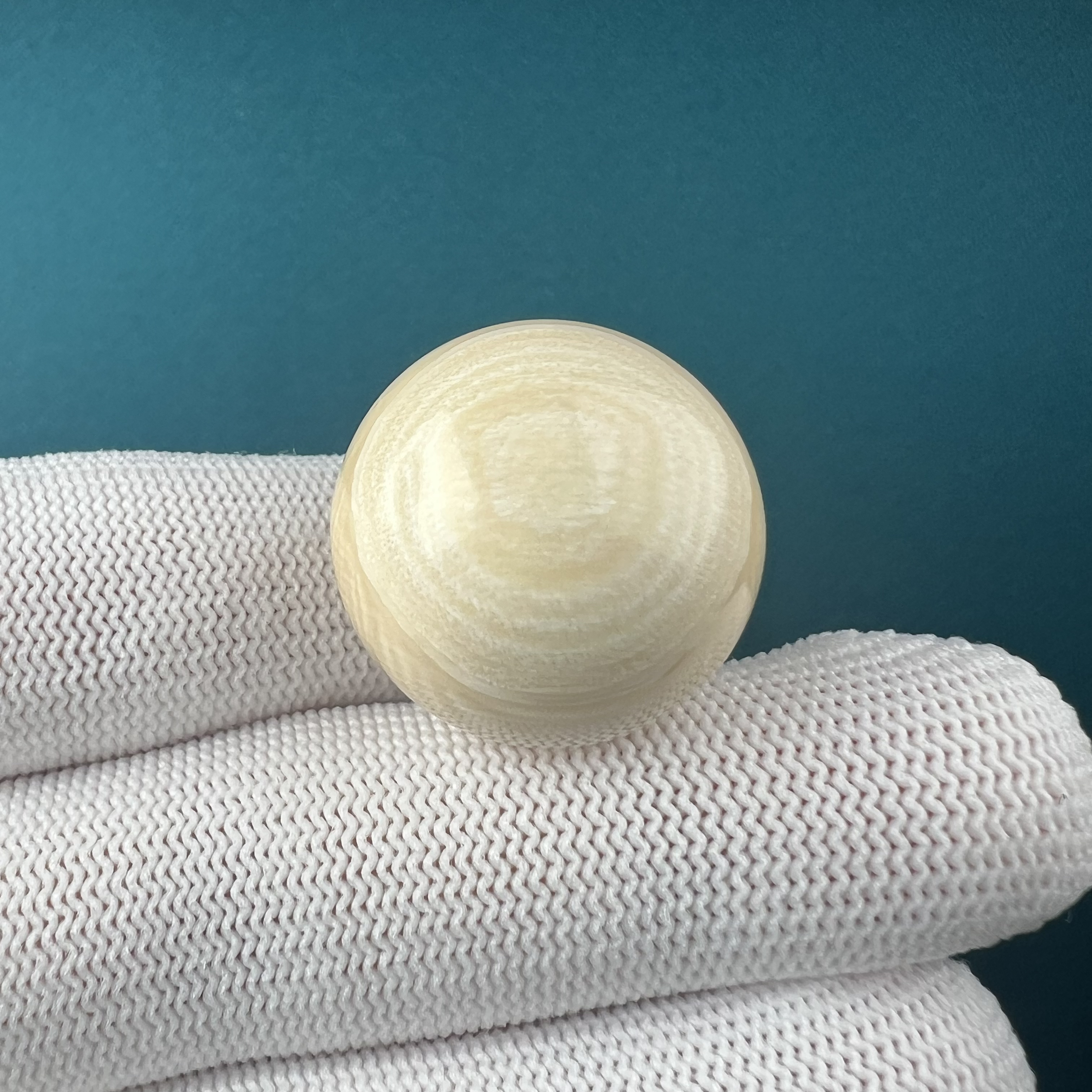 D25-86天然猛犸牙 芝士皮圆珠25mm支持复检假一罚十