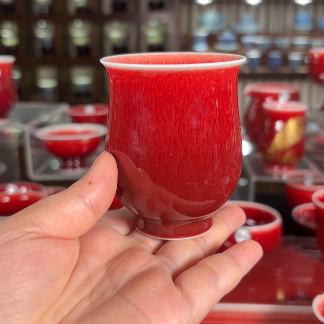 摆件景德镇高温原矿杯