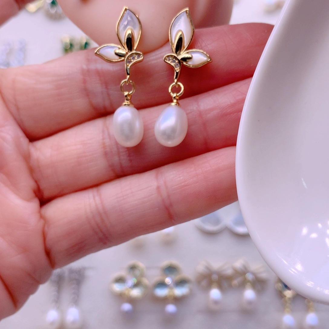 耳饰淡水珍珠合金