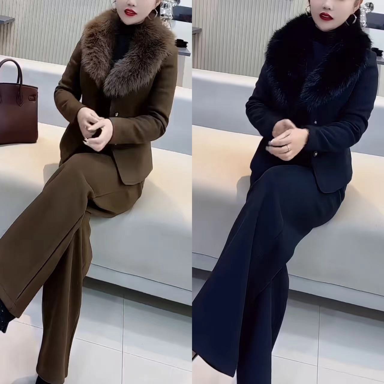 休闲风时尚套装轻熟风瑞丽风