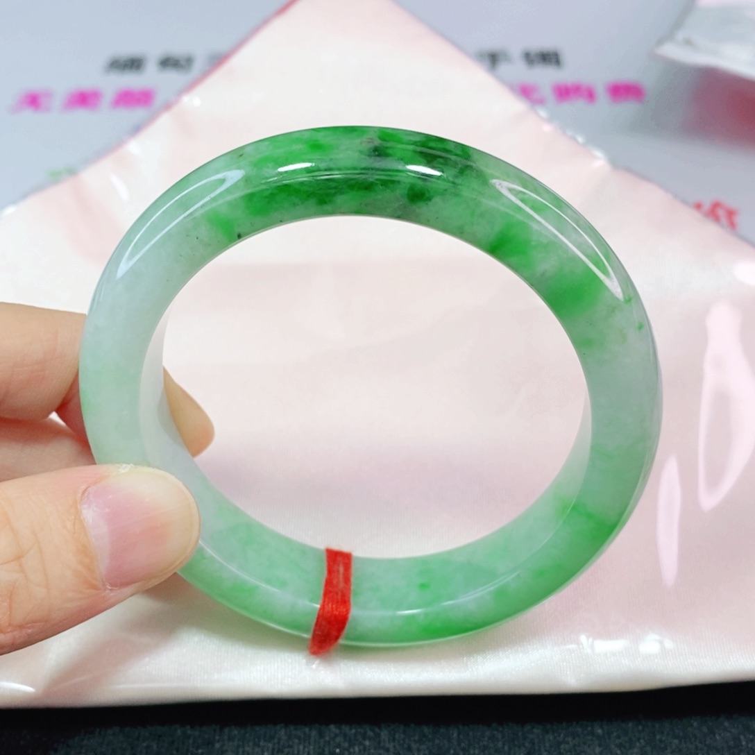 未镶嵌手镯翡翠欣*56.4圈口正圈-宽版