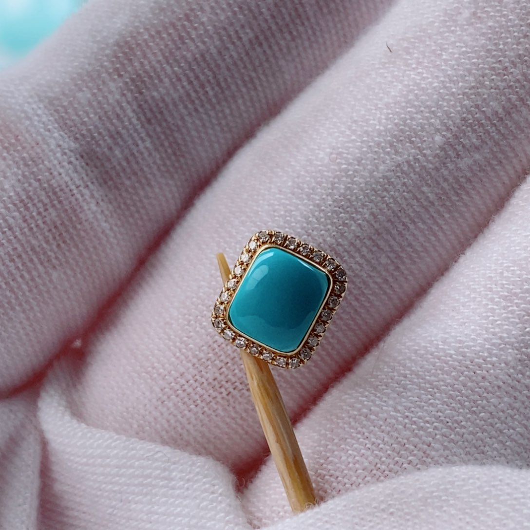 绿松石配饰18K金镶嵌