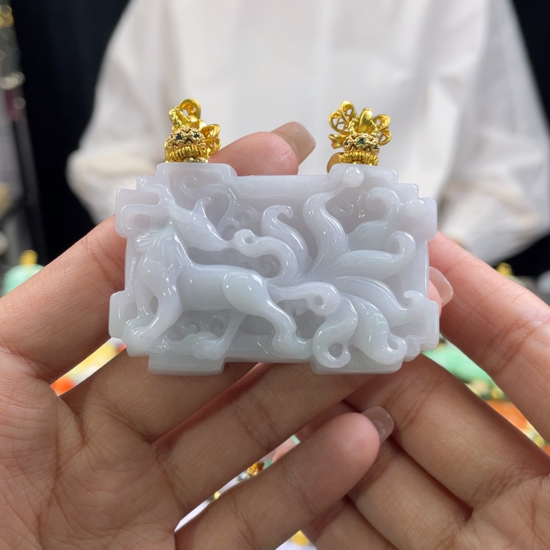 翡翠颈饰未镶嵌代编织