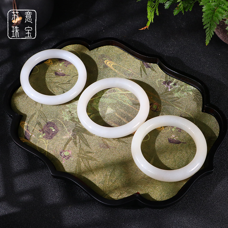 天然和田玉白玉手镯拍一发一（多样性发货）D