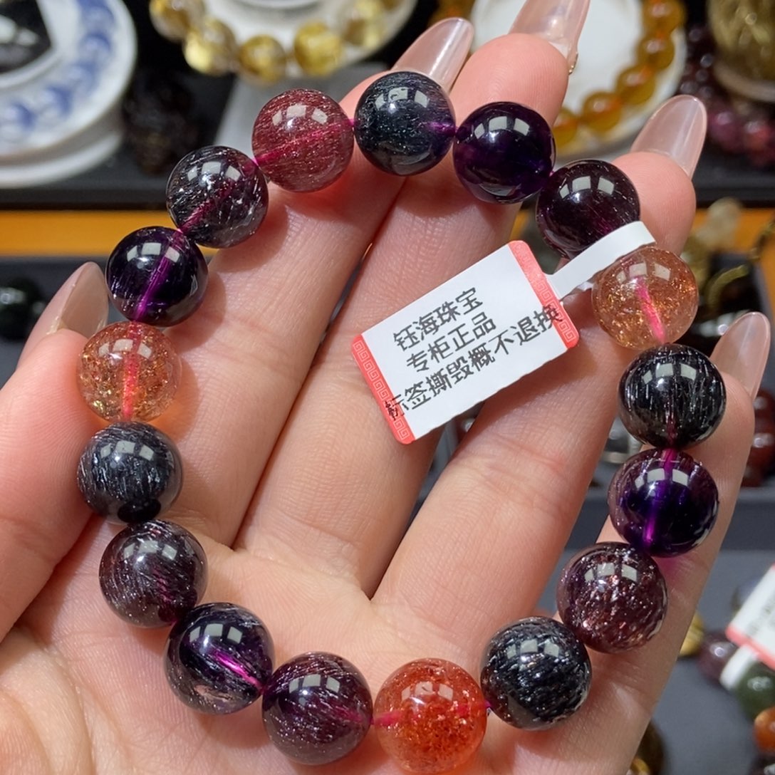 水晶超七手串未镶嵌12mm