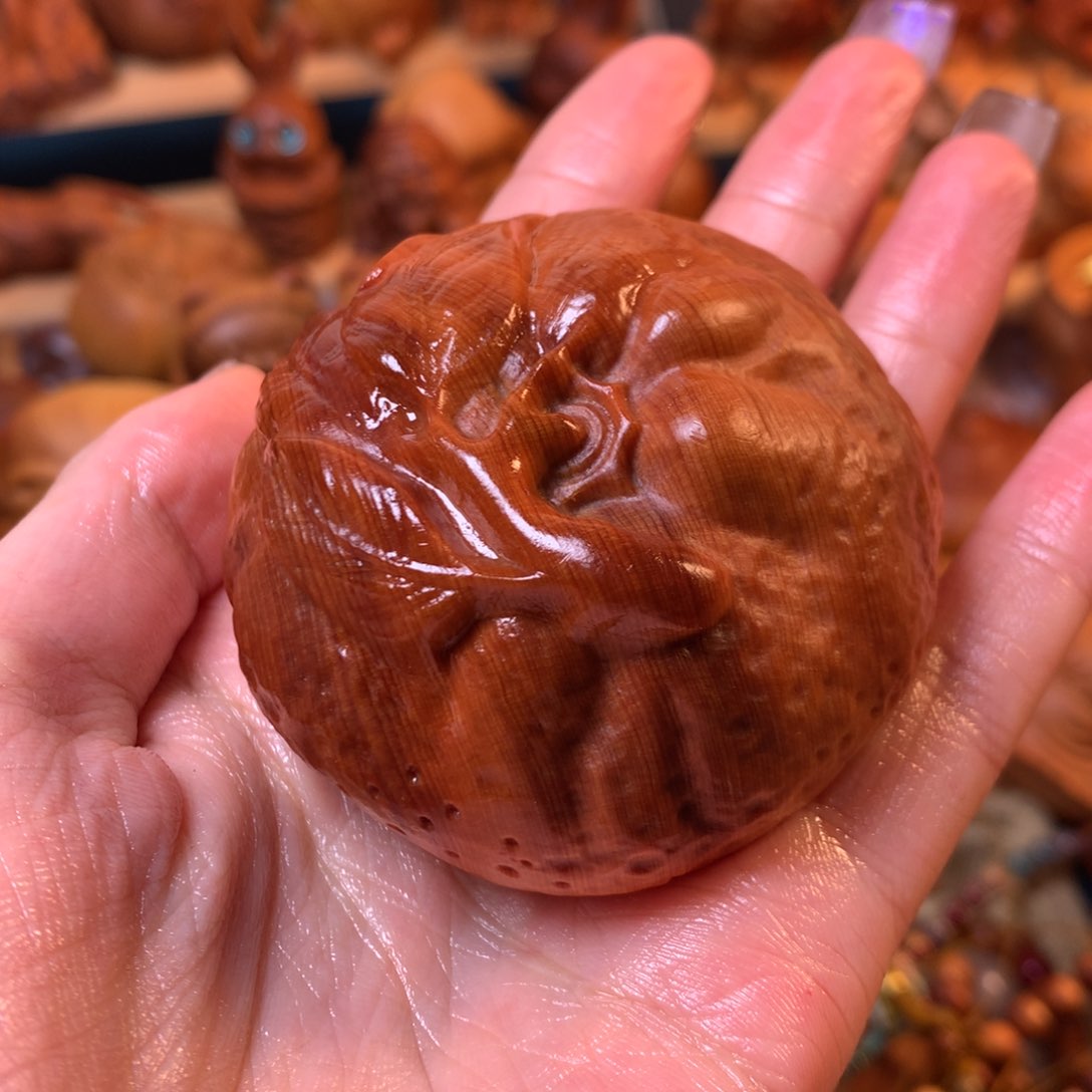 柏木（崖柏）心**尘橘子手把件