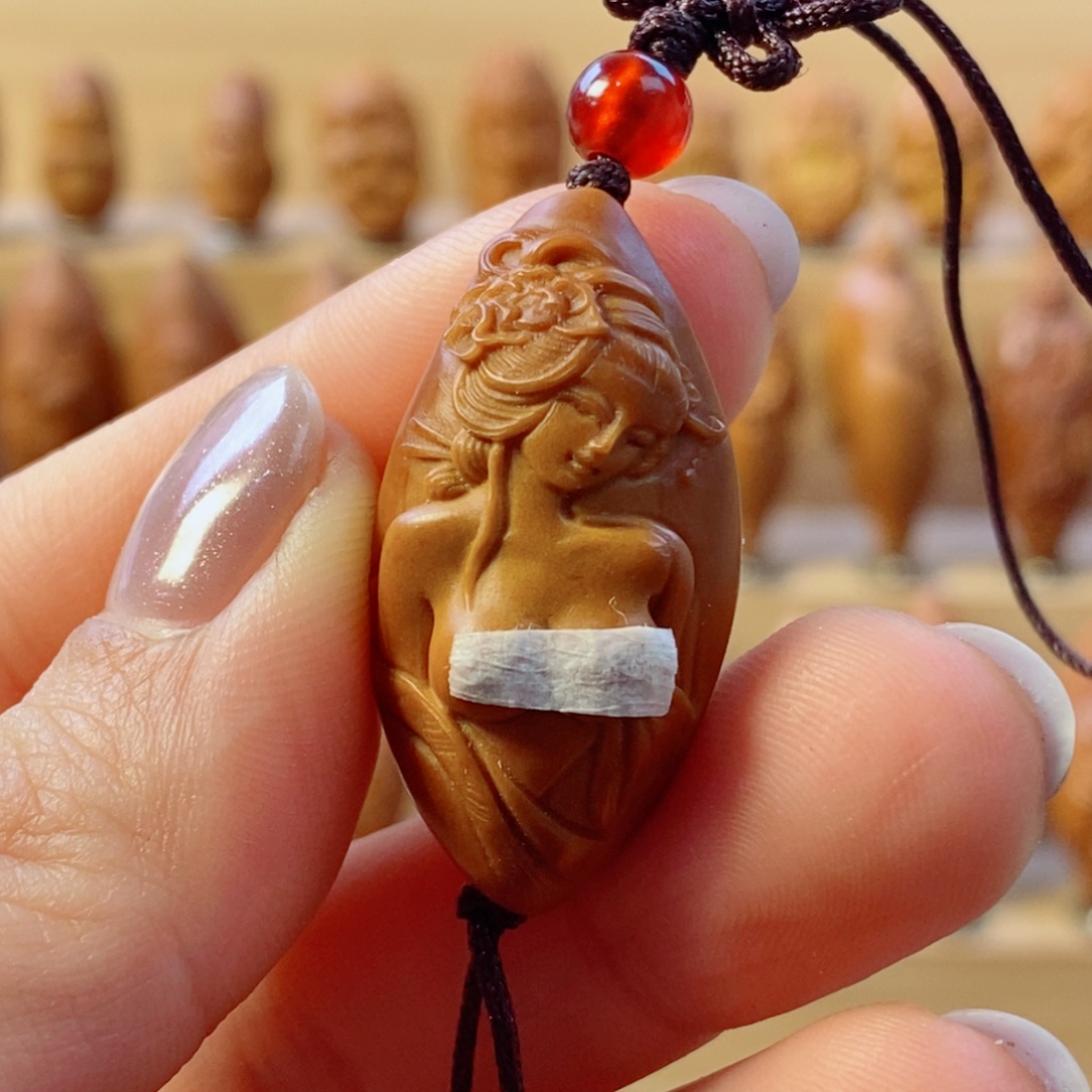 橄榄核手串/手链返油古风美女