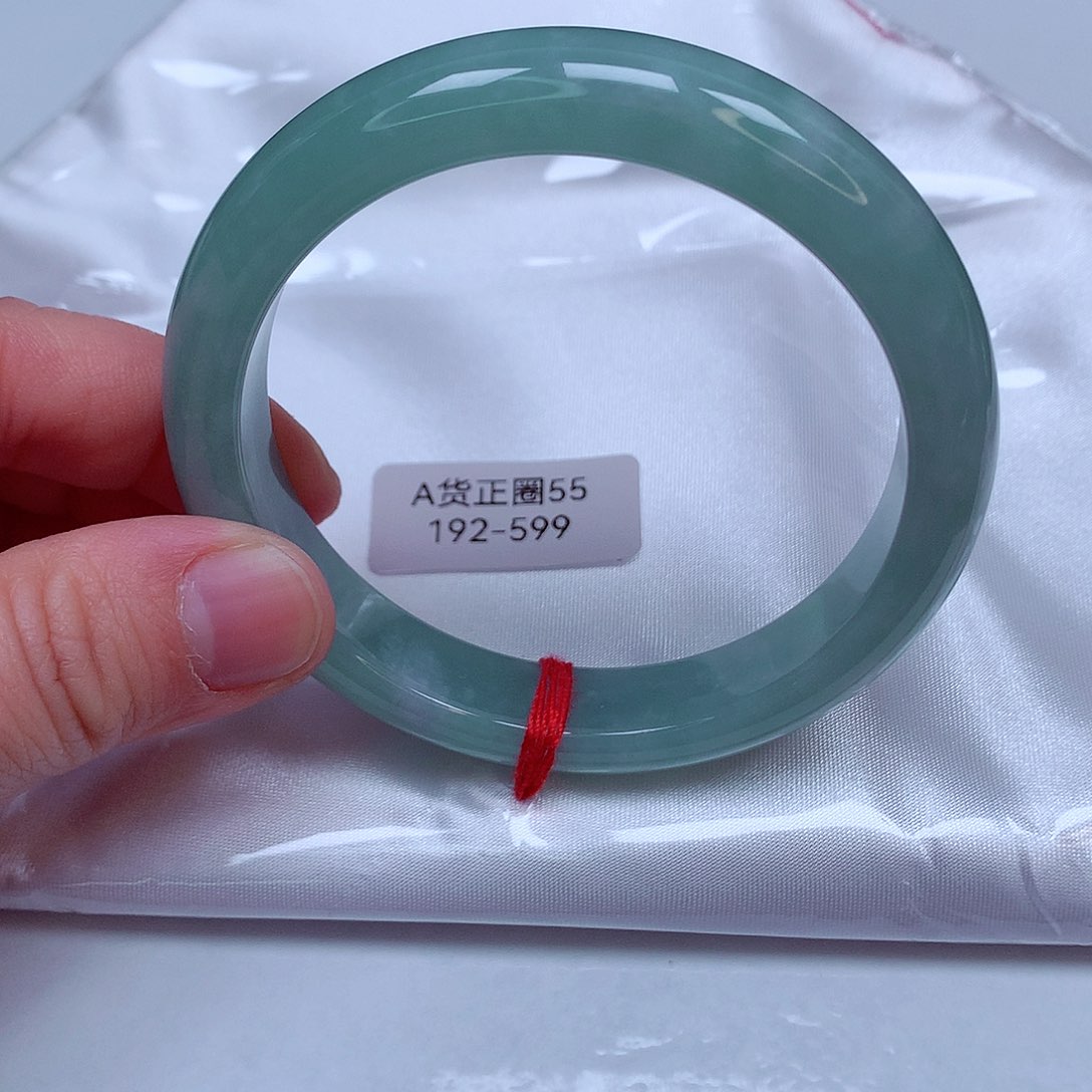 翡翠手镯银S925镀金镶嵌192号