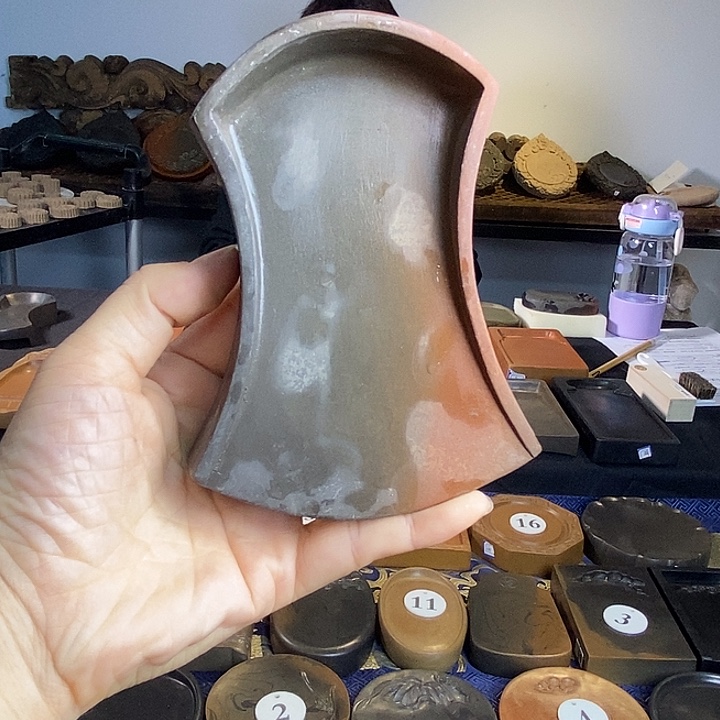 玉***尘绛州澄泥砚风字砚台