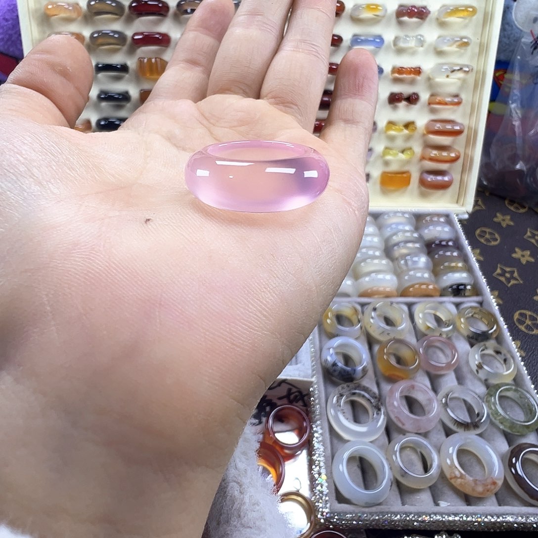 玛瑙/玉髓未镶嵌戒指A3不退换16.6港13